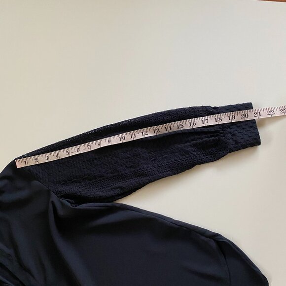 Club Monaco Oversized Chemise Blouse Shirt Navy Sz XS - Picture 7 of 12